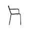 Flash Furniture Black All-Weather Steel Dining Chair XU-CH-10318-ARM-BK-GG - alternate 2